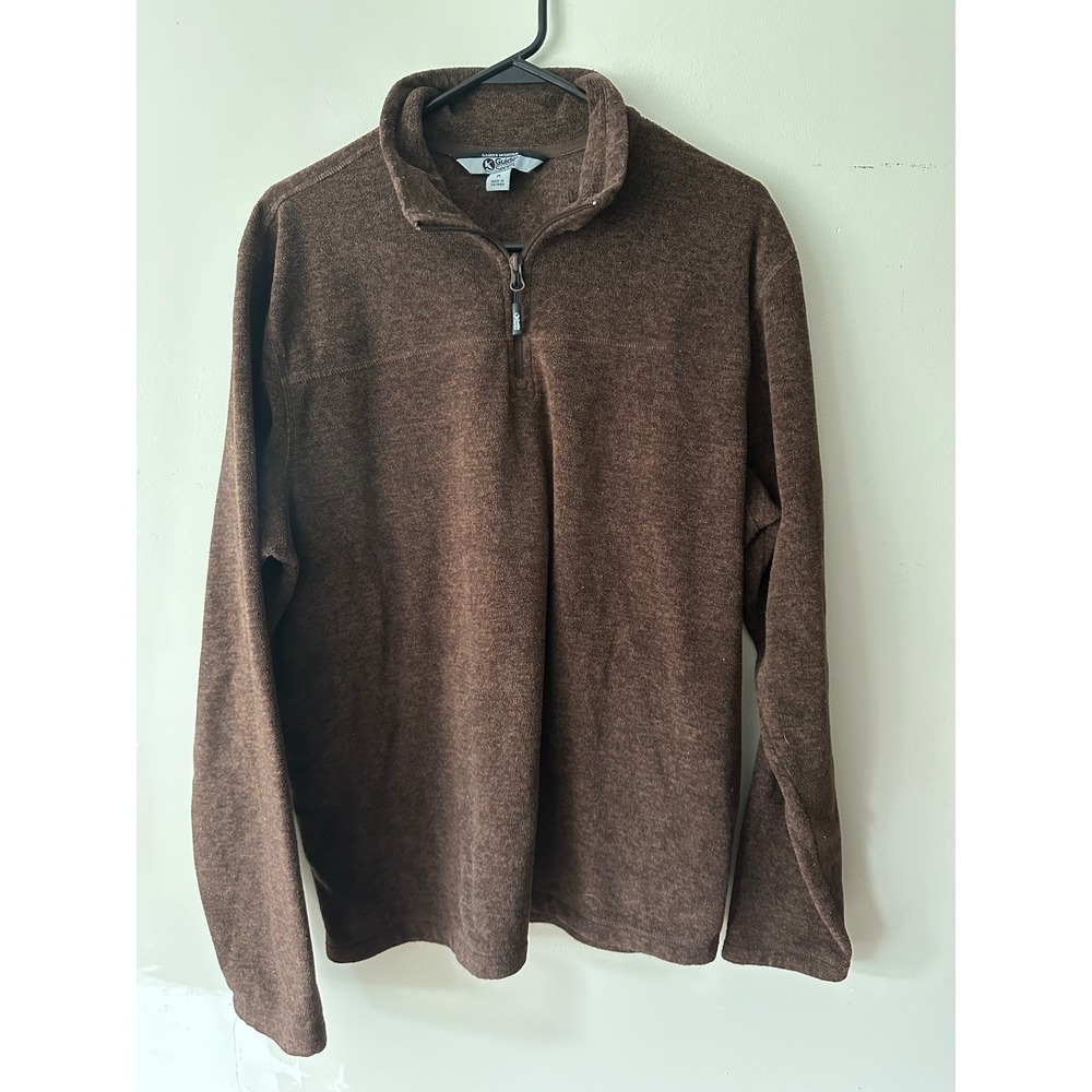 Gander Mountain Guide Series Mens Brown Fleece Quarter Zip Pullover M Cabicore